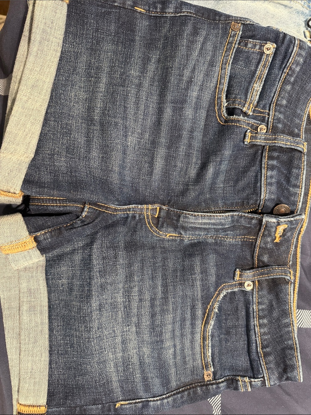 American Eagle Outfitters Dark Blue Denim Jean Shorts